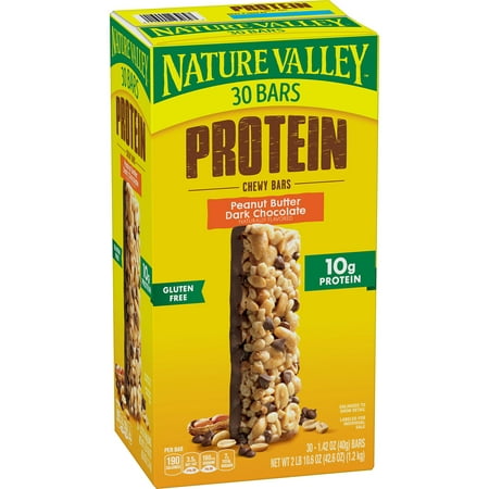 Nature Valley Peanut Butter Dark Chocolate Protein Chewy Bars 30 Ct