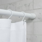 Better Homes & Gardens Easy Hang 50" to 86" Rustproof Aluminum Shower Curtain Tension Rod, White