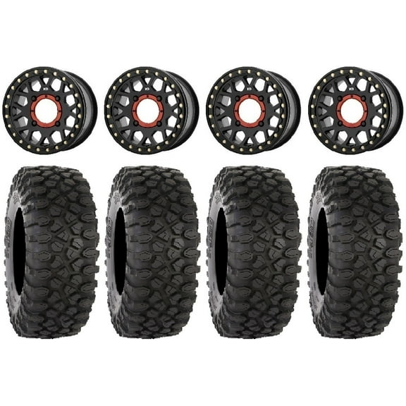 KS235 Grenade Black 15" Wheels 32" XC450 Tires Kawasaki Teryx Mule
