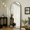 thumbnail image 5 of BEAUTYPEAK 76"x 35" Oversized Full Length Mirror Arch Standing Floor Mirror Full Body Mirror, Black, 5 of 9