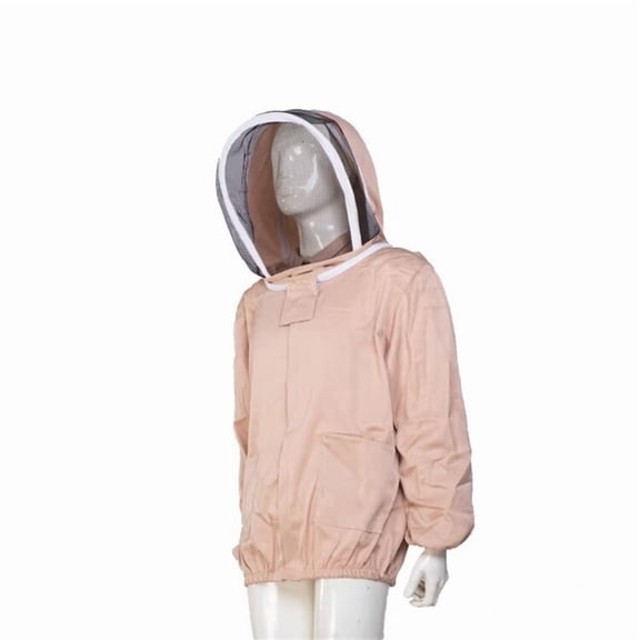 Beekeeping Jacket for Men Women Bee Jacket with Veil Hood,Beekeeper Jacket,Bee Keeper Suite Suitable for Professional Beekeepers and Beginners（apricot yellow thin version L ）