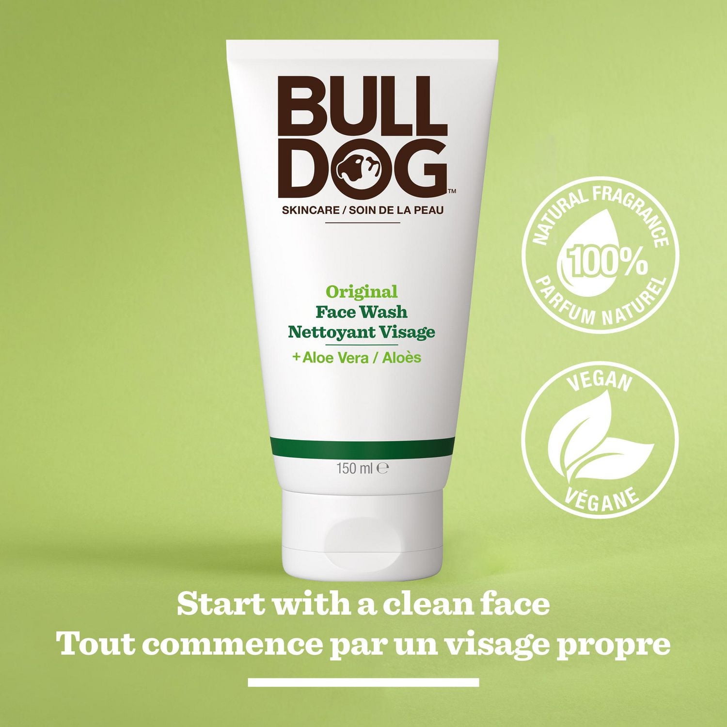 Gel nettoyant pour le visage en formule originale de marque Bulldog