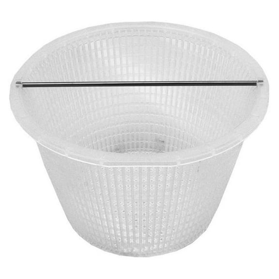SK6 Skimmer Basket with Stainless Steel Handle - Pool & Spa Cleaning Net - Heavy Duty Leaf Skimmer for Inground & Above Ground Pools - Durable Mesh Skimmer