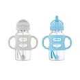 thumbnail image 1 of Botella Sippy Straw Dr. Brown's Milestones, 270 ml, más de 6 m, gris y azul, 1 of 7