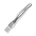 thumbnail image 4 of Cortador de cebolla de acero inoxidable con múltiples cuchillas y cubierta protectora de seguridad, mango ergonómico, herramienta de cocina eficiente para cocinar en casa., 4 of 8