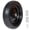 Black, variant on 13 Inch 4.00-6 Flat Free Solid Rubber Tire, Replacement Wheel with 5/8" Bearing and 2.2" Offset Hub for Utility Cart, Dolly & Wagon (Black Rubber)