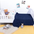 thumbnail image 5 of Ultra Soft Microfiber Toddler Comforter - Down Alternative Lightweight Crib Quilted Blanket, 39" x 47", Navy Blue, Ntbay, 5 of 5