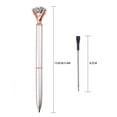 thumbnail image 3 of Longkey Bolígrafos De Diamante Bolígrafo De Diamante De Cristal Grande Bolígrafo De Metal Brillante Oficina Y Escuela (Paquete De 4), 3 of 5