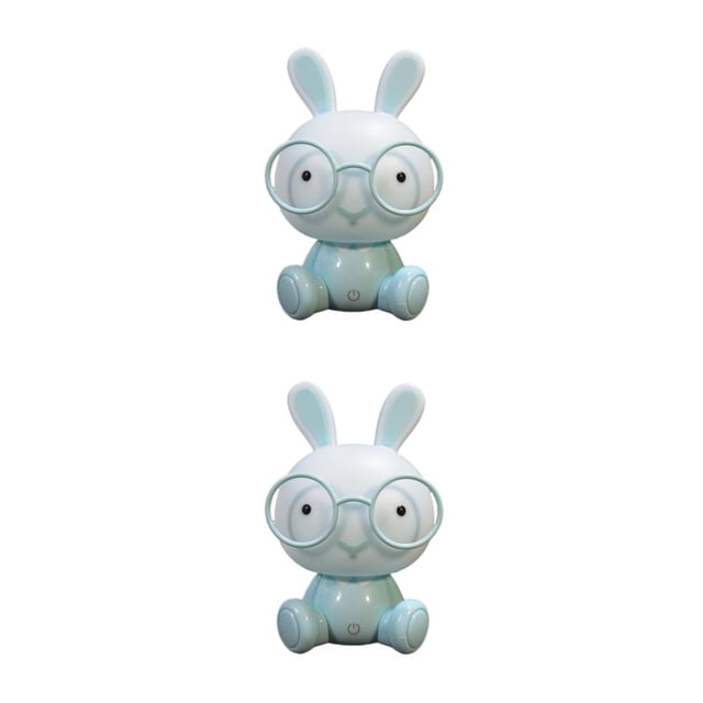 Lámpara de noche Naiovety LED decorativa y funcional 3 opciones de color ABS Rabbit 55003B azul