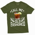 thumbnail image 1 of Men'S Call Me Old Fashioned Drinking Party Tshirt Fathers Day Whiskey On Rocks T-Shirt (Medium Military Green), 1 of 6