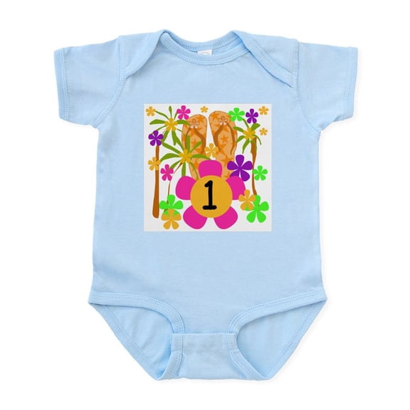 CafePress - Luau 1St Birthday Infant Creeper - Baby Light Bodysuit, Size Newborn - 24 Months