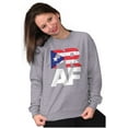thumbnail image 4 of Puerto Rico Rican Boricua AF Flag Sweatshirt for Men or Women Brisco Brands S, 4 of 5