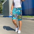 thumbnail image 5 of Daiia Corals and Tropical Fish Mens Woven Stretch Pajama Short,Short Pajama Pants-Small, 5 of 9