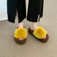 thumbnail image 6 of Wowcloth Woman's Plush Cotton Slippers, Fleece-Lined with Thick Platform Sole and Letter Print, Soft Warm Indoor Footwear for Cozy Fall/Winter Daily Use, 6 of 9