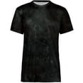 thumbnail image 2 of Holloway Sportswear L Stock Cotton-Touch Poly Tee Black Cloud Print 222596, 2 of 5