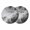 Black, variant on Gray Ombre Clouds Round 13 Inch Placemats Set of 2, Modern Abstract Art Gradient Cloud HeatResistant Non Slip Place Mats for Dining Table, Wipeable Braided Kitchen Table Mats for Housewarming