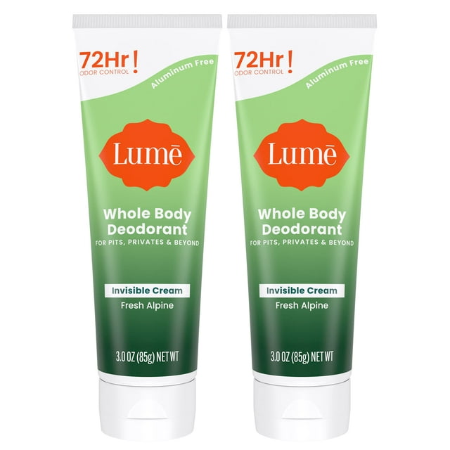 Desodorante Lume Crema invisible para todo el cuerpo, 90 ml, x2 Fresh Alpine