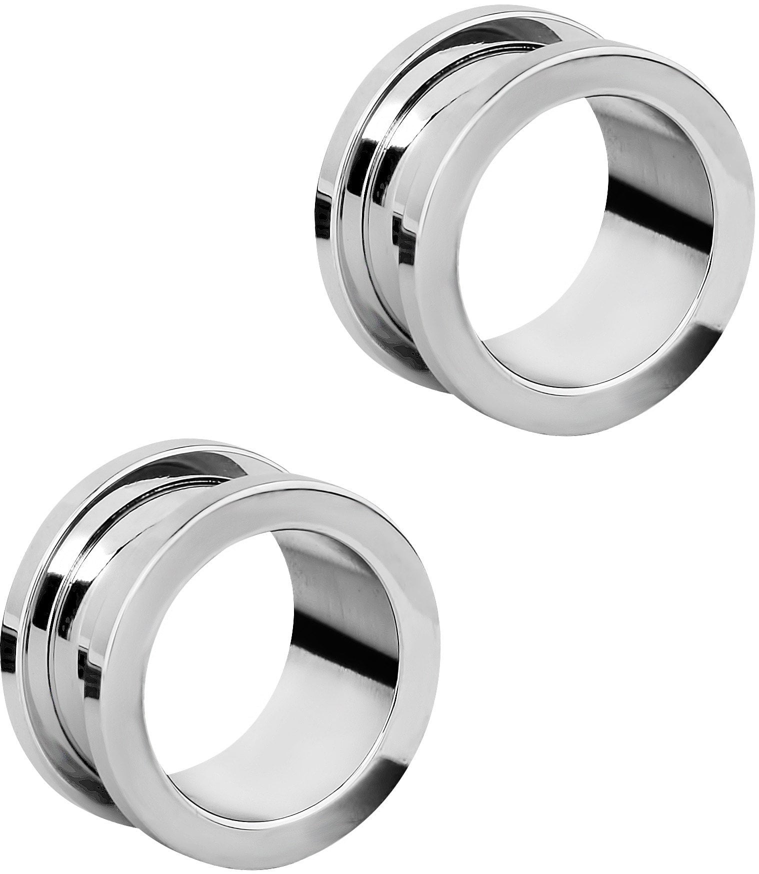 trending jewels 316L Surgical Stainless Steel Screw Fit Black Flesh Tunnel Plug