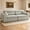 Sage Green,White+Green, variant on Shaiailed 111" Oversized Modular Sectional Couch,Deep Seat Sectional Couch with 2 Large Cushions and 2 Pillows,Large 3 Seater Couches for Living Room(Bumblebee Stripe)