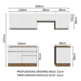 thumbnail image 3 of Cocina Integral 260cm Glamy Madesa Marrón/Blanco 05, 3 of 5