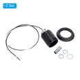 thumbnail image 3 of Uxcell E27/E26 Light Bulb Socket, 2 Set Lamp Base Full-thread Holder with 50 CM/19.5 Inches,Black, 3 of 6