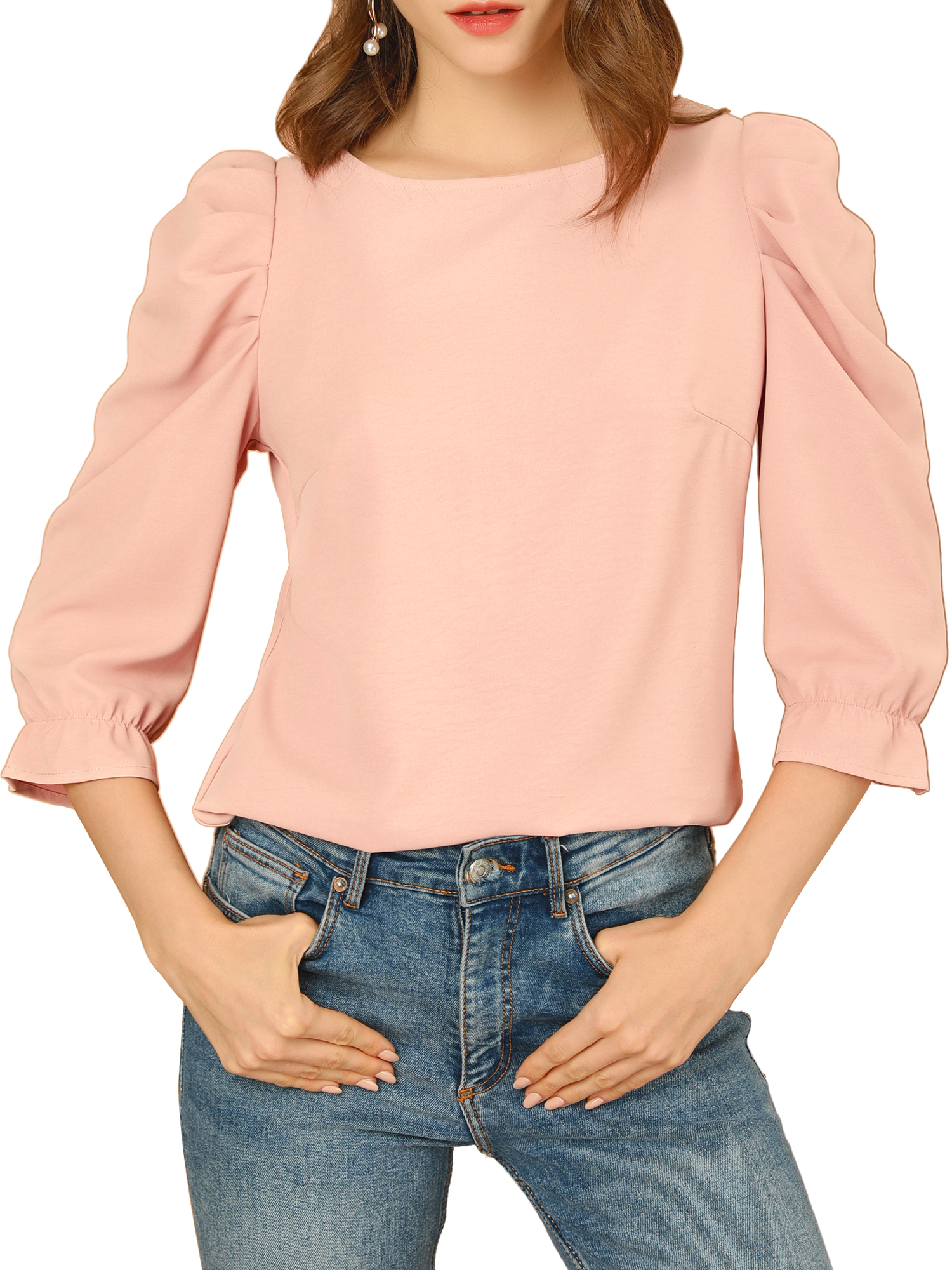 Ruched pullover blouse Clearance