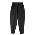 thumbnail image 3 of Nmnitkp Linen Pants Mens Comfortable Sweatpants Cotton Drawstring Pants Elastic Waist Casual Jogger Yoga Mens Pants, 3 of 3