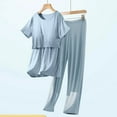 thumbnail image 2 of hoksml Plus Size Nursing Pajama Set for Women - Maternity Sleepwear with Built-in Bra and Pants, 2 of 4