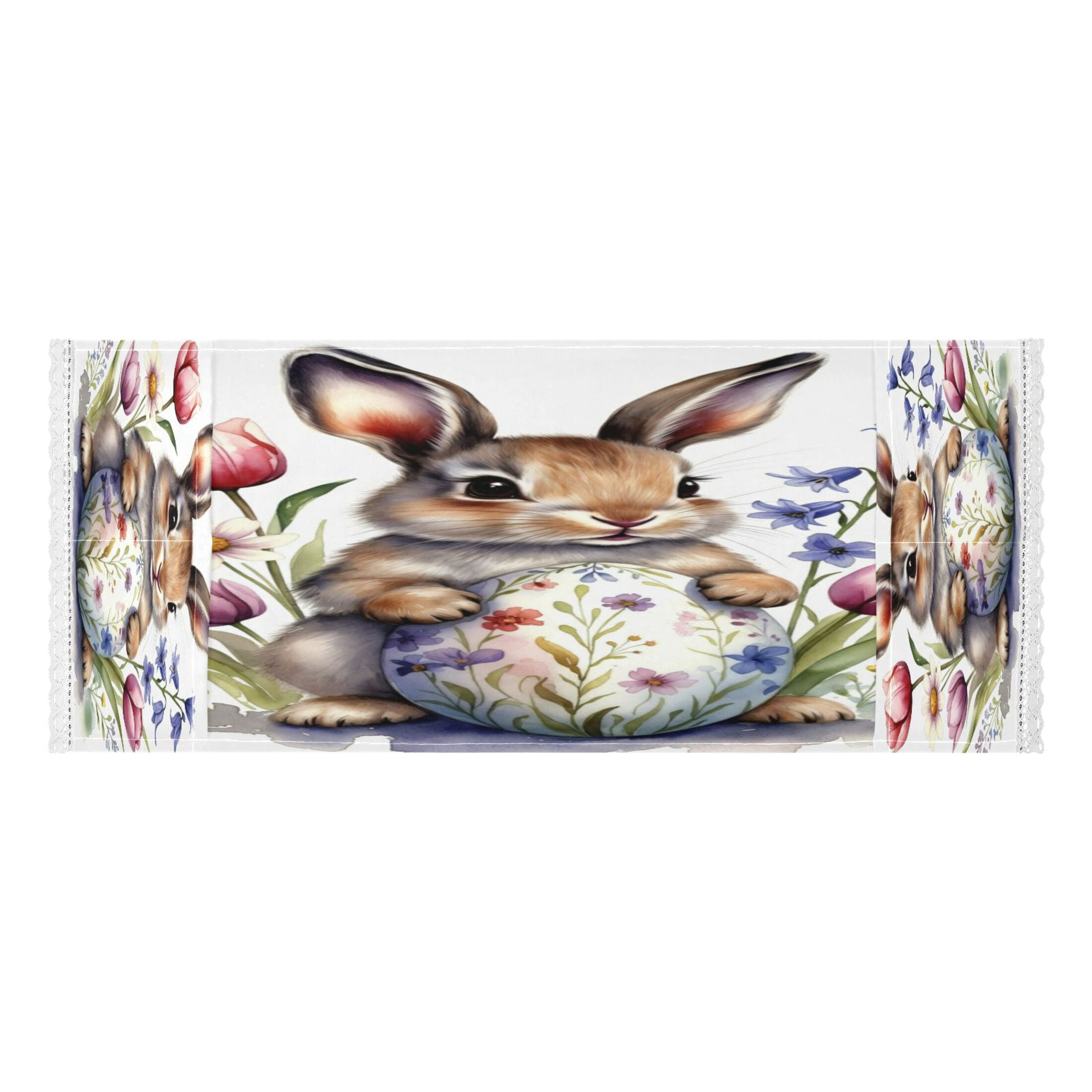 Wobogo Watercolor Brown Rabbit Washing Machine Cover Dustproof Washer Dryer Cover Waterproof Laundry Room Decorative Protector