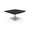 Black Cypress w/Silver Base, variant on 45" Wide Boat Shaped Coffee Table For Office Square Metal Base