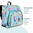 thumbnail image 3 of Wildkin Kids 12 Inch Backpack for Toddler Boys and Girls, Insulated Front Pocket (Mermaids Blue), 3 of 9