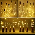 thumbnail image 4 of LAICAIW Wine Bottle Lights with Cork, 10 Pack Battery Operated LED Cork Shape Silver Copper Wire Colorful Fairy Mini String Lights for DIY, Party, Decor, Christmas, Halloween,Wedding (Warm White), 4 of 6