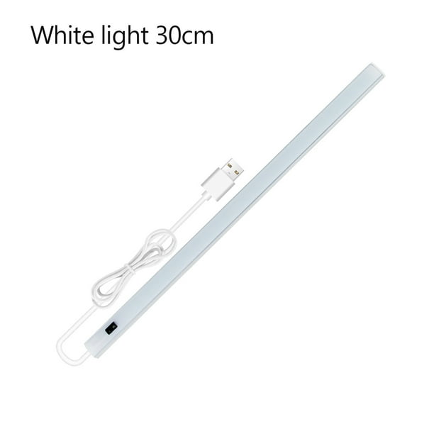 Lámpara de noche con sensor ajustable de alto brillo alimentada por USB para Hotel, sala de estar, cocina, barra de luz para armario, accesorio Iluminación y accesorios Blanco 30 centimetros Billuyoard HA006681-02B