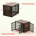 40'' Heavy Duty Dog Crate Furniture with 3 Doors,Wooden Side End Table