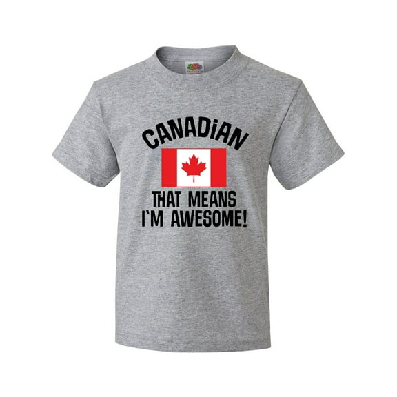 Inktastic Canada Flag Awesome Canadian Youth T-Shirt