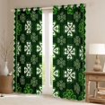 thumbnail image 2 of Feelyou Boho Shamrock Black Out Curtains, Vintage Holiday Curtains Pack of 2 (42x63 Each), 2 of 6