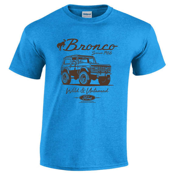 Men's T-shirt Ford Bronco Gear Accessories Gifts Dad Men Graphic Tees Short Sleeve Heather Blue