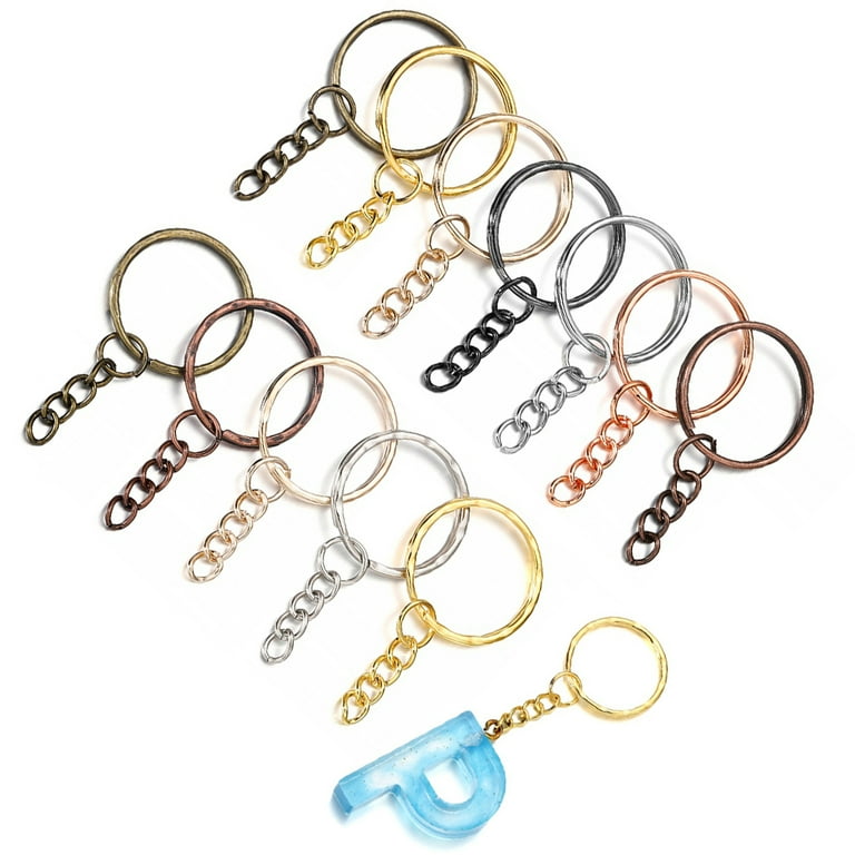 HEMOTON DIY Key Holder Chain Tools Oval Round Open Ring Rings