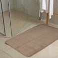 thumbnail image 3 of Unique Bargains 2 Pcs Memory Foam Bathroom Mat Non Slip Soft Bath Mats Rugs Machine Washable Brown 40x60cm+50x120cm, 3 of 6
