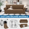 thumbnail image 6 of JIATER 1-Piece Sofa Cover Stretch Couch Cover Washable Sofa Slipcover Furniture Protector for Loveseat Sofa,Light Coffee, 6 of 8