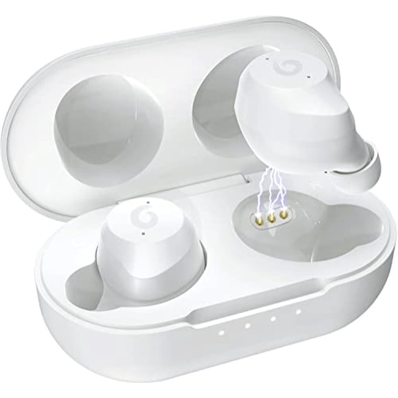 Auriculares inalámbricos Hikapa X9 con cancelación de ruido, Bluetooth 5.3, impermeables, con control táctil y micrófono, blanco