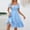 *Sky Blue, variant on ClodeEU Women's Square Neck Ruffle Short Sleeve Tunic Midi Dress,Casual Flowy Summer Sundress Black,Women's Plus L