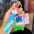 thumbnail image 1 of LLavero de arena movediza relleno de líquido kt cat ilo Sanri o, llavero líquido flotante kawaii de hello kitty acrílico bonito, novedad, 1 of 4