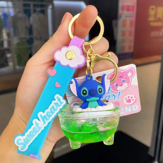 LLavero de arena movediza relleno de líquido kt cat ilo Sanri o, llavero líquido flotante kawaii de hello kitty acrílico bonito, novedad