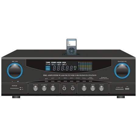 Pyle Home PT4601AIU 500-Watt Stereo Receiver with iPod Dock