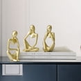 thumbnail image 2 of Estatua del pensador Billuyoard figuras abstractas decoración del hogar color negro, 2 of 6