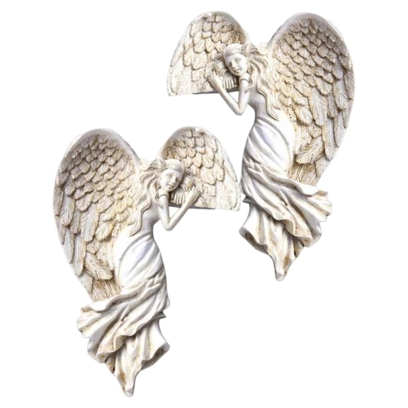 2/set Corner Angel Hanging Resin Sculpture Art for Home Bedroom Fairy Housewarmimg Decoration on