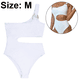 thumbnail image 2 of Trajes de baño de una pieza de corte alto con rayas y un hombro para mujer Trajes de baño tipo tanga, 2 of 5