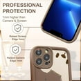 thumbnail image 3 of Compatible with iPhone 12 Pro Case, Cute Bear Pattern Soft Gel Rubber TPU Case, Full Camera Protection & Edge Lips Strengthen Shockproof Cover for Women Men, Brown, 3 of 6