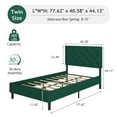thumbnail image 7 of 4 EVER WINNER Twin Bed Frame, Twin Upholstered Platform Bed with Button Tufted Headboard, Twin Size Bed Frame, Green, 7 of 7
